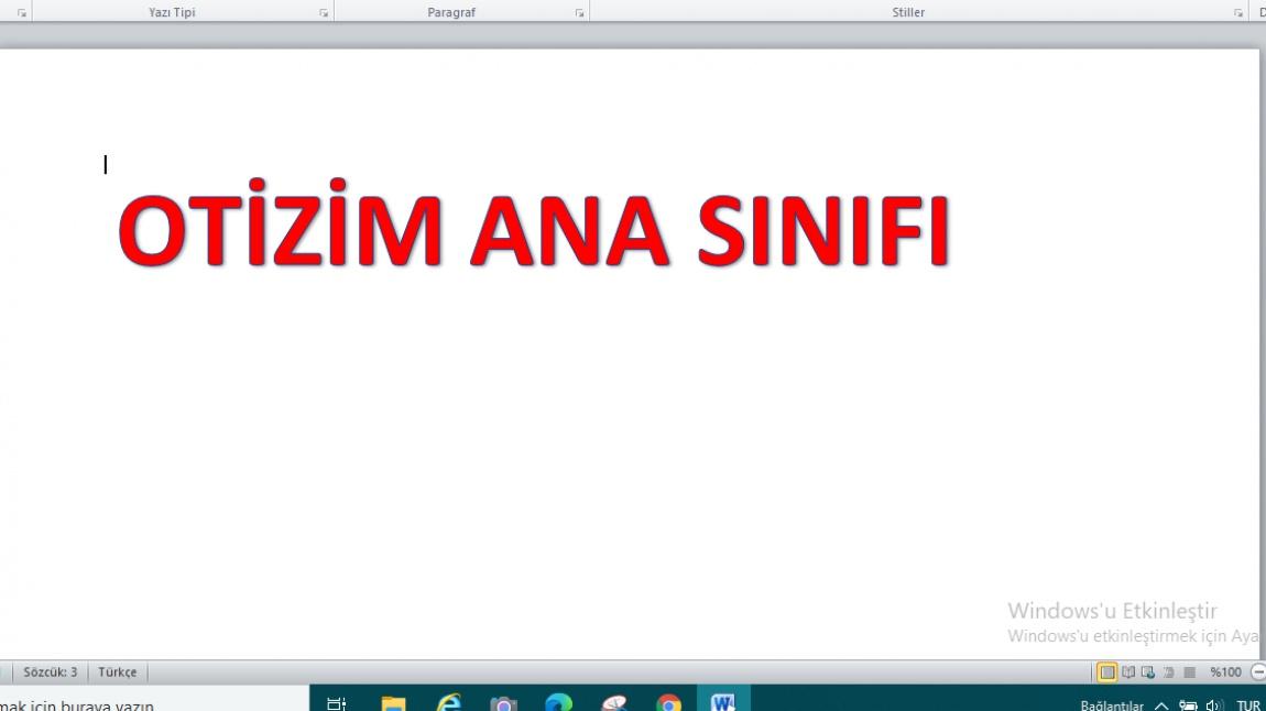 OTİZİM ANA SINIFI